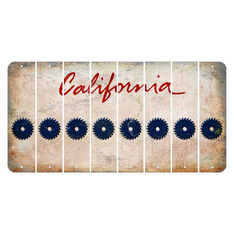 California White Cut License Plate Strips (Set of 8) Saw Blade