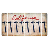California White Cut License Plate Strips (Set of 8) Hammer