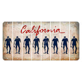 California White Cut License Plate Strips (Set of 8) Zombie