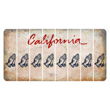 California White Cut License Plate Strips (Set of 8) Praying Hands