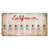 California White Cut License Plate Strips (Set of 8) Zodiac Sign - Libra