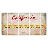 California White Cut License Plate Strips (Set of 8) Dump Truck