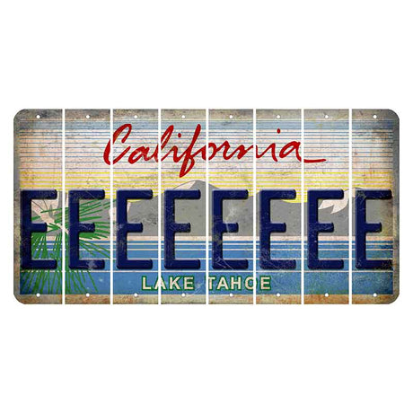 California Lake Tahoe Cut License Plate Strips (Set of 8) E