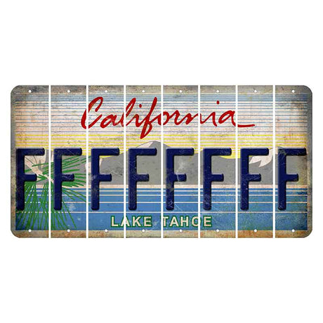 California Lake Tahoe Cut License Plate Strips (Set of 8) F