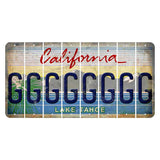 California Lake Tahoe Cut License Plate Strips (Set of 8) G