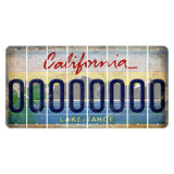California Lake Tahoe Cut License Plate Strips (Set of 8) O