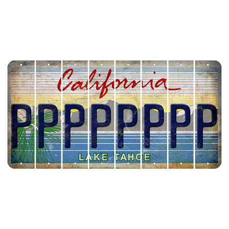 California Lake Tahoe Cut License Plate Strips (Set of 8) P