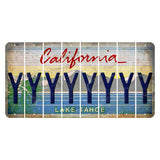 California Lake Tahoe Cut License Plate Strips (Set of 8) Y