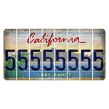 California Lake Tahoe Cut License Plate Strips (Set of 8) 5
