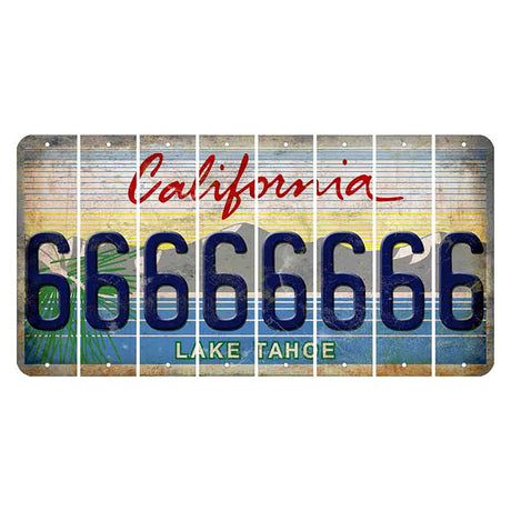 California Lake Tahoe Cut License Plate Strips (Set of 8) 6