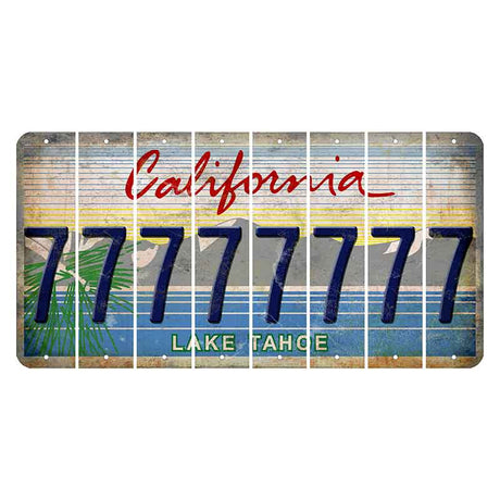 California Lake Tahoe Cut License Plate Strips (Set of 8) 7