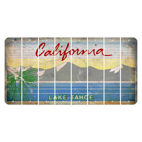 California Lake Tahoe Cut License Plate Strips (Set of 8) Blank