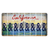 California Lake Tahoe Cut License Plate Strips (Set of 8) And Sign
