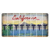 California Lake Tahoe Cut License Plate Strips (Set of 8) Caduceus