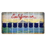 California Lake Tahoe Cut License Plate Strips (Set of 8) Police Badge