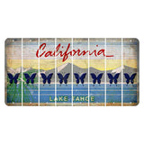 California Lake Tahoe Cut License Plate Strips (Set of 8) Butterfly