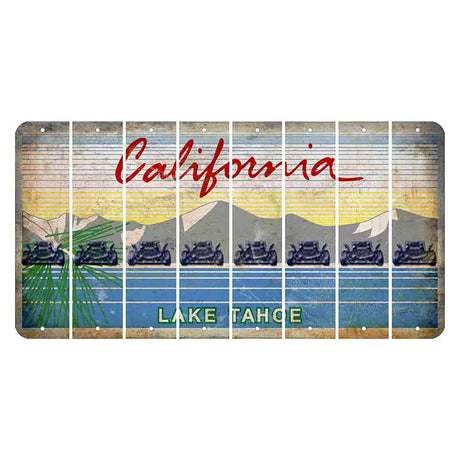 California Lake Tahoe Cut License Plate Strips (Set of 8) Hot Rod