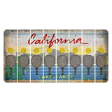 California Lake Tahoe Cut License Plate Strips (Set of 8) Pickleball