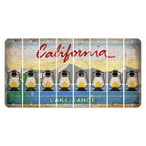 California Lake Tahoe Cut License Plate Strips (Set of 8) Lantern