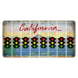 California Lake Tahoe Cut License Plate Strips (Set of 8) Traffic Light