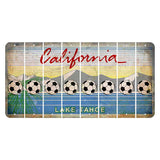 California Lake Tahoe Cut License Plate Strips (Set of 8) Soccerball