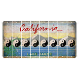 California Lake Tahoe Cut License Plate Strips (Set of 8) Yin Yang