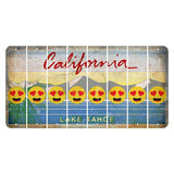 California Lake Tahoe Cut License Plate Strips (Set of 8) Emoji - Heart Eyes