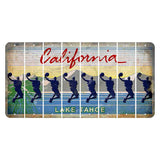 California Lake Tahoe Cut License Plate Strips (Set of 8) Basketball Player