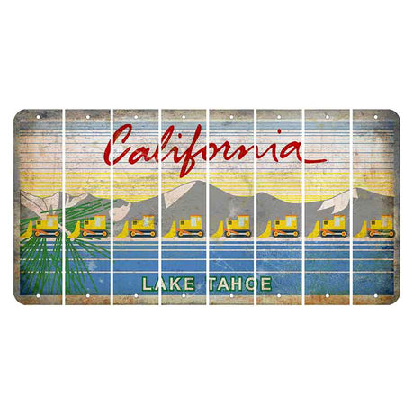 California Lake Tahoe Cut License Plate Strips (Set of 8) Dozer