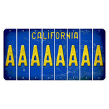 California Blue Cut License Plate Strips (Set of 8) A