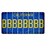 California Blue Cut License Plate Strips (Set of 8) B