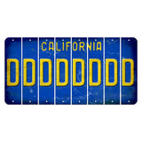 California Blue Cut License Plate Strips (Set of 8) D