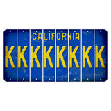 California Blue Cut License Plate Strips (Set of 8) K