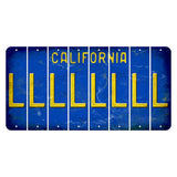 California Blue Cut License Plate Strips (Set of 8) L