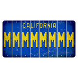 California Blue Cut License Plate Strips (Set of 8) M