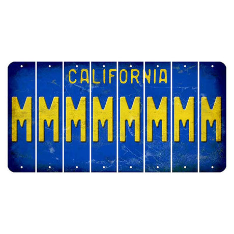 California Blue Cut License Plate Strips (Set of 8) M