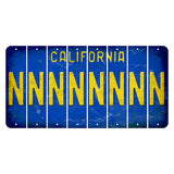 California Blue Cut License Plate Strips (Set of 8) N