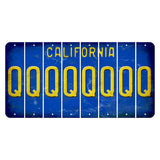 California Blue Cut License Plate Strips (Set of 8) Q
