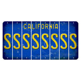 California Blue Cut License Plate Strips (Set of 8) S