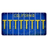 California Blue Cut License Plate Strips (Set of 8) T
