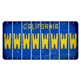 California Blue Cut License Plate Strips (Set of 8) W