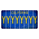 California Blue Cut License Plate Strips (Set of 8) Y