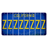 California Blue Cut License Plate Strips (Set of 8) Z