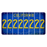 California Blue Cut License Plate Strips (Set of 8) 2