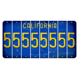 California Blue Cut License Plate Strips (Set of 8) 5
