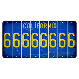 California Blue Cut License Plate Strips (Set of 8) 6