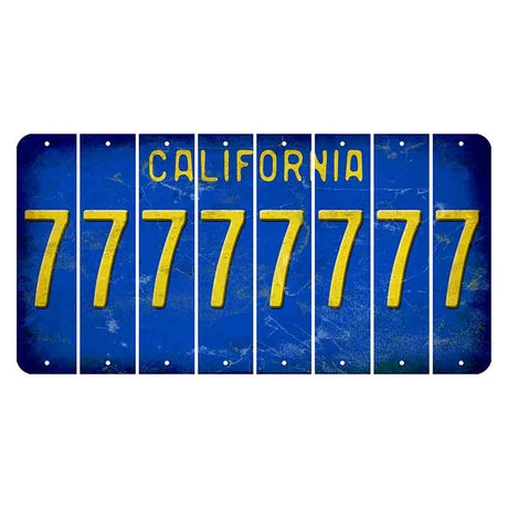 California Blue Cut License Plate Strips (Set of 8) 7