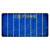 California Blue Cut License Plate Strips (Set of 8) Blank