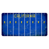 California Blue Cut License Plate Strips (Set of 8) Apostrophe