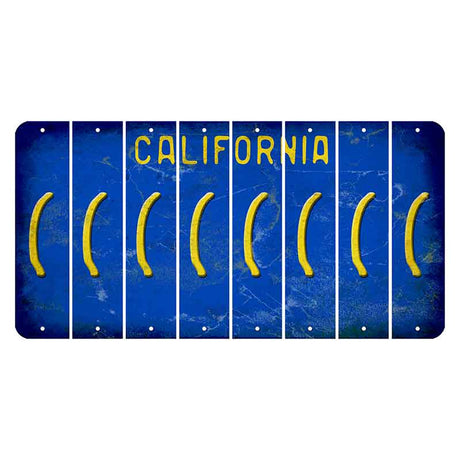 California Blue Cut License Plate Strips (Set of 8) Parenthesis - Left